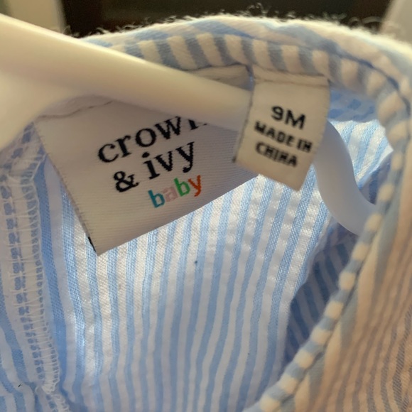 Crown & Ivy Seersucker Dress 9 Month - Picture 3 of 3